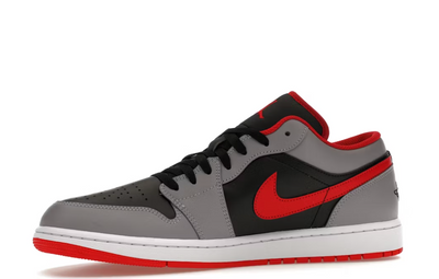 Nike Air Jordan 1 Low "Black Light Smoke Grey Gym Red"