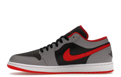 Nike Air Jordan 1 Low "Black Light Smoke Grey Gym Red"