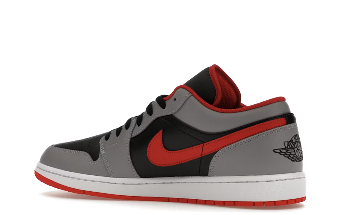 Nike Air Jordan 1 Low "Black Light Smoke Grey Gym Red"