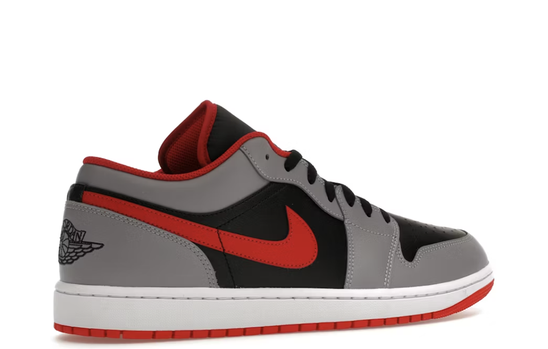 Nike Air Jordan 1 Low "Black Light Smoke Grey Gym Red"