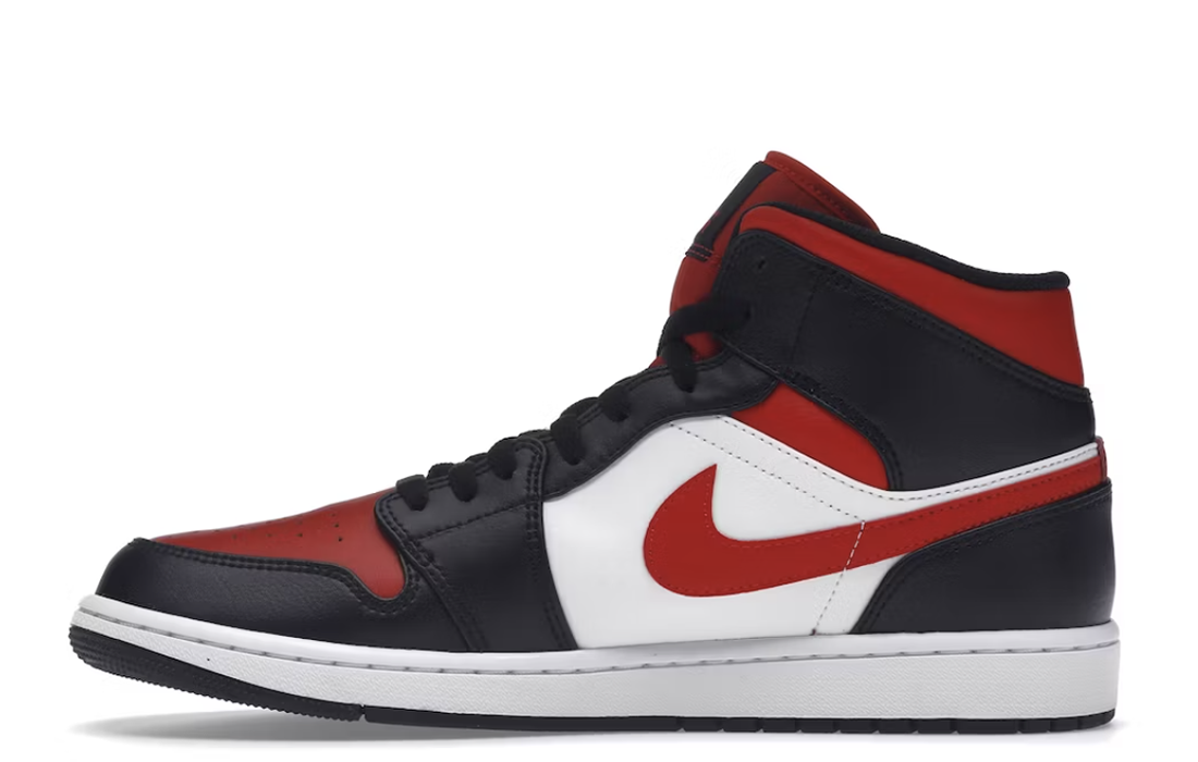 Nike Air Jordan 1 Mid "White Black Red 2022"