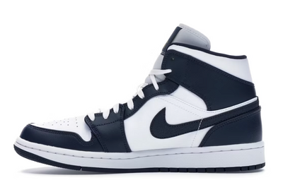 Nike Air Jordan 1 Mid "White Metallic Gold Obsidian"