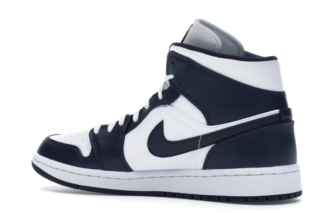 Nike Air Jordan 1 Mid "White Metallic Gold Obsidian"