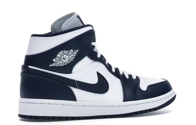 Nike Air Jordan 1 Mid "White Metallic Gold Obsidian"