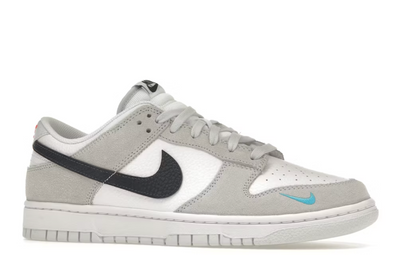 Nike Dunk Low "White Grey Navy Aqua Mini Swoosh"