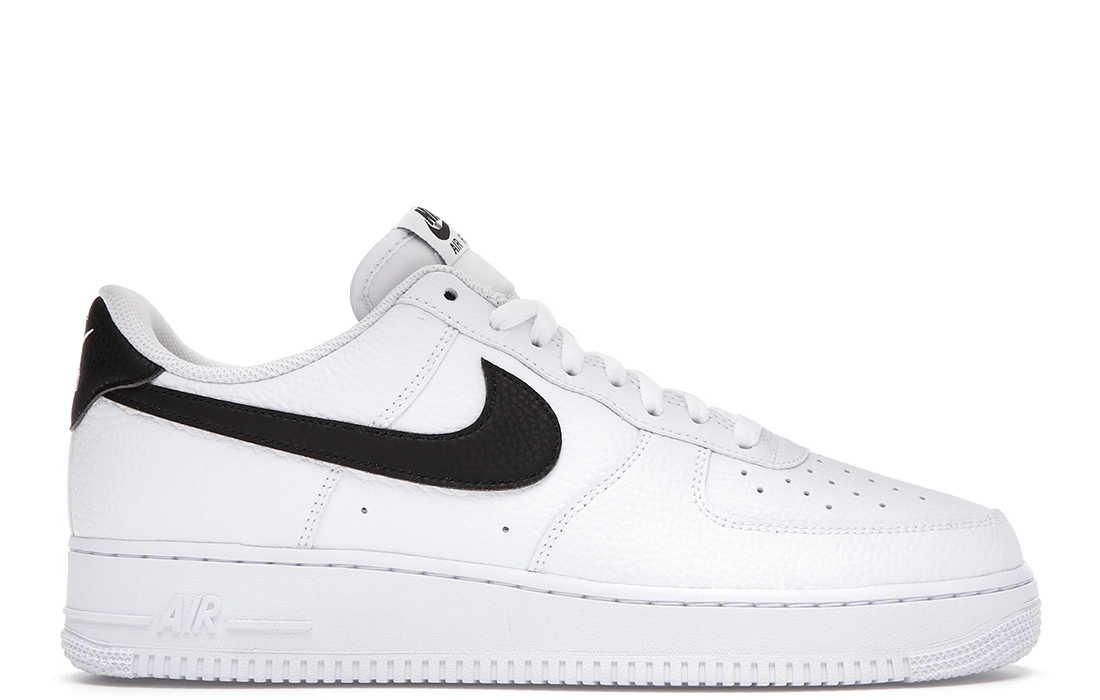 Nike Air Force 1 "White Black Pebbled Leather"