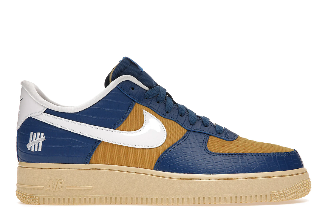Nike Air Force 1 x Undefeated "5 On It Blue Yellow Croc"