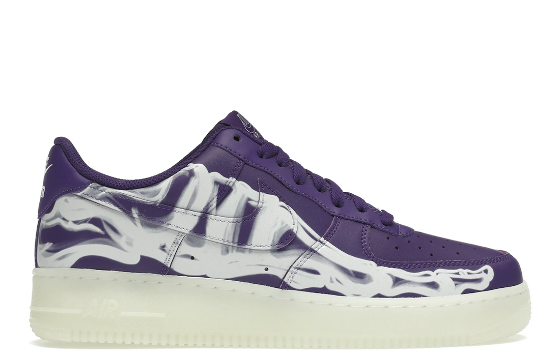 Nike Air Force 1 "Purple Skeleton Halloween"