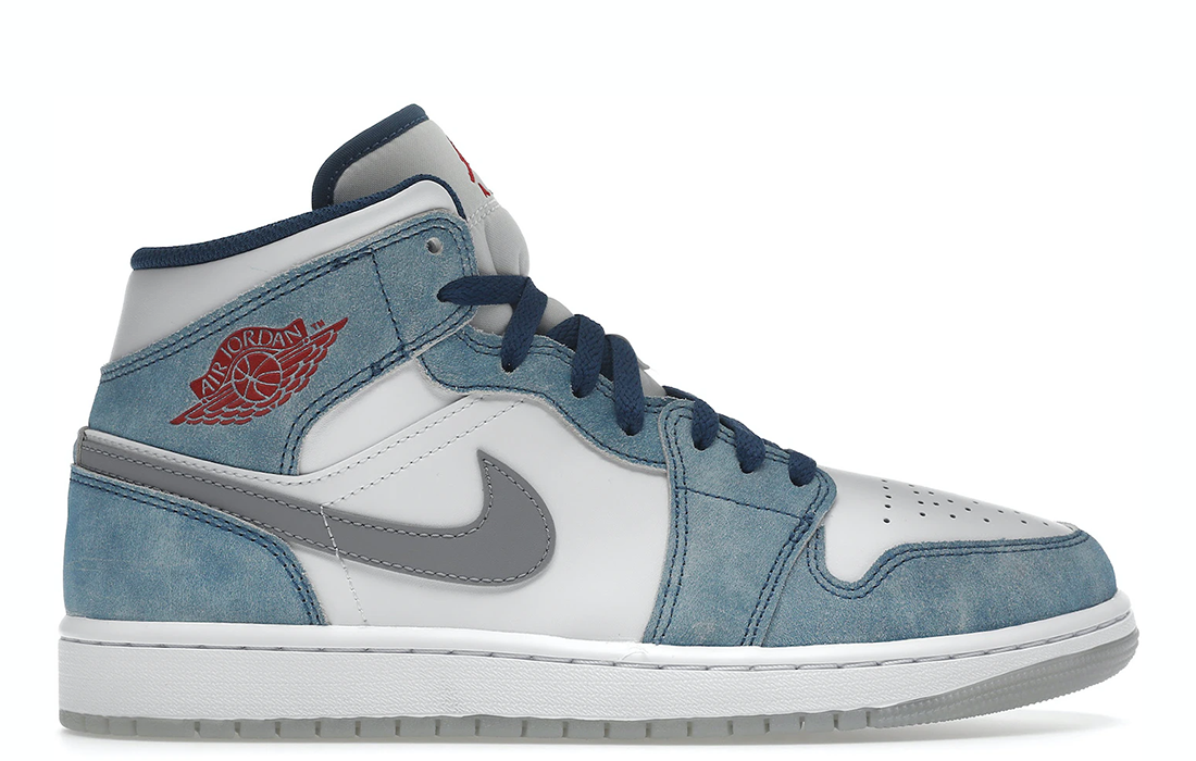Nike Air Jordan 1 Mid "French Blue Fire Red"