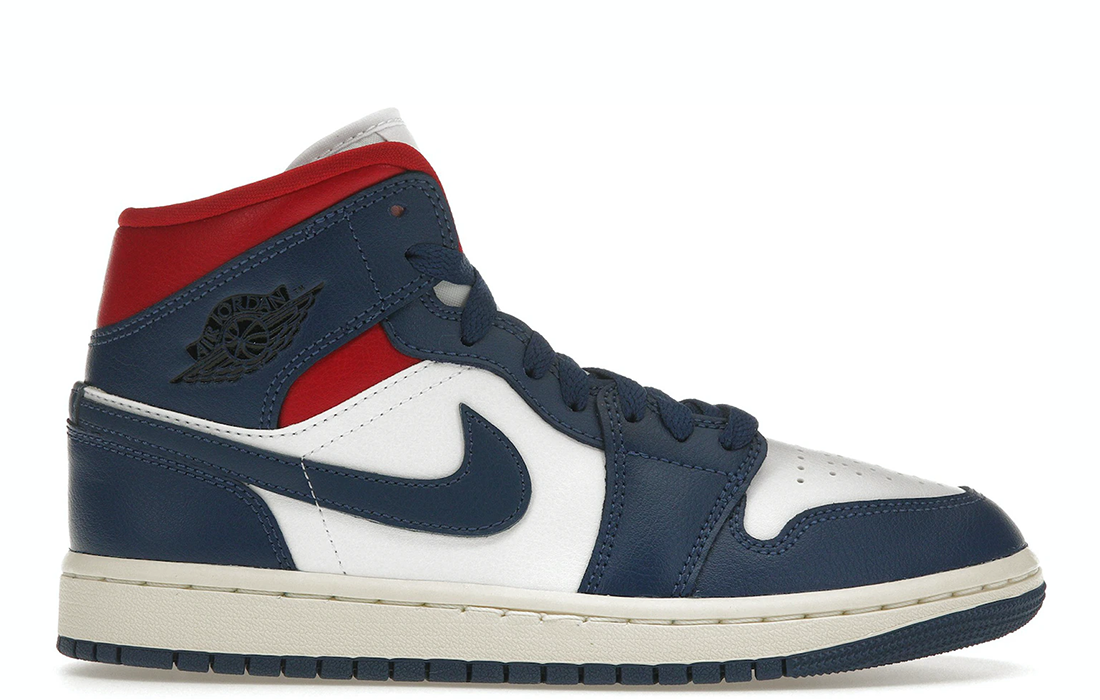 Nike Air Jordan 1 Mid "French Blue Gym Red"