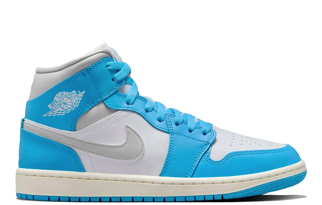 Nike Air Jordan 1 Mid "Dark Powder Blue White Sail Neutral Grey"