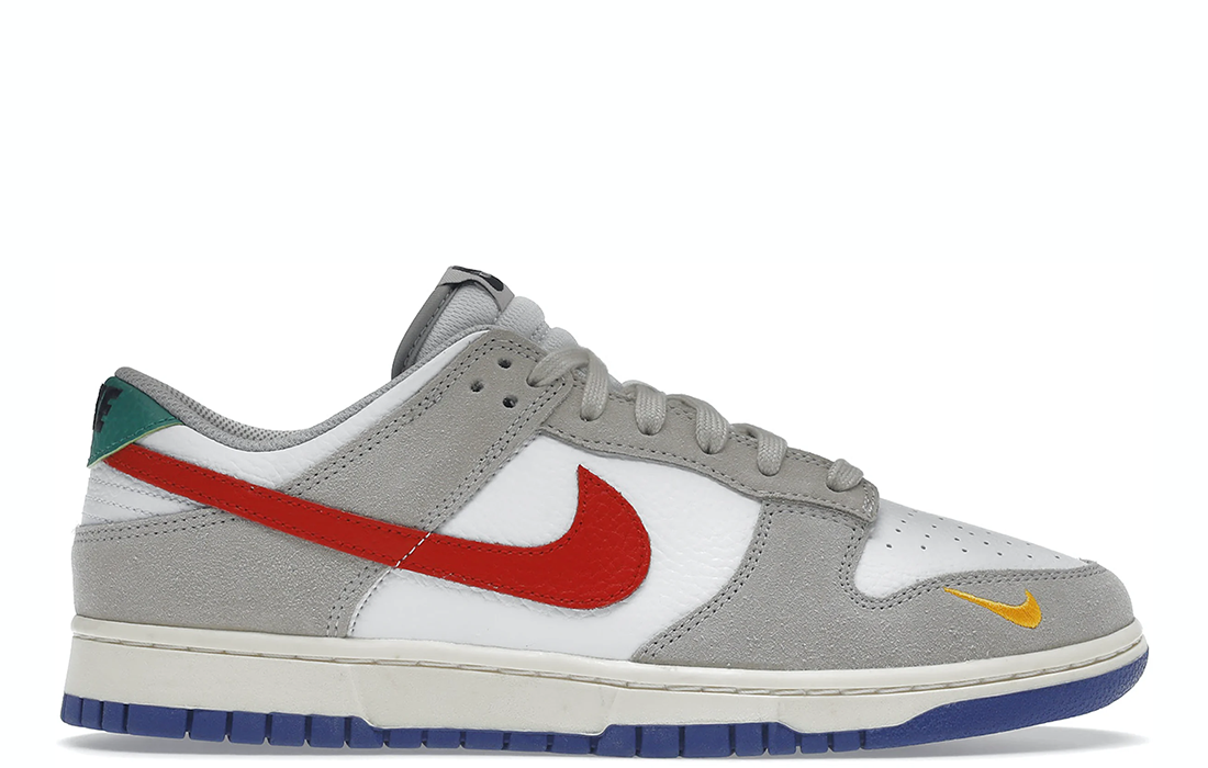 Nike Dunk Low "Light Iron Ore Red Blue"